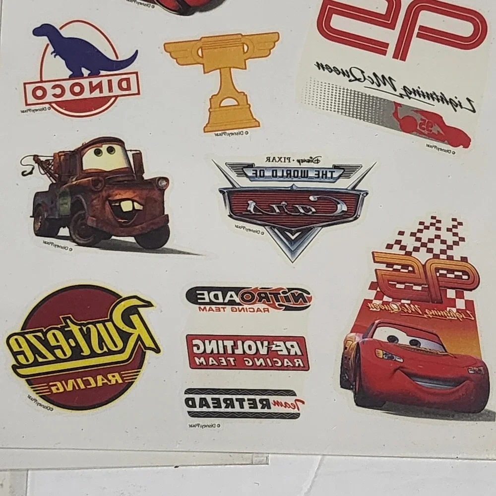 Disney Pixar World of CARS 12 temporary tattoos 7 packs unopened New